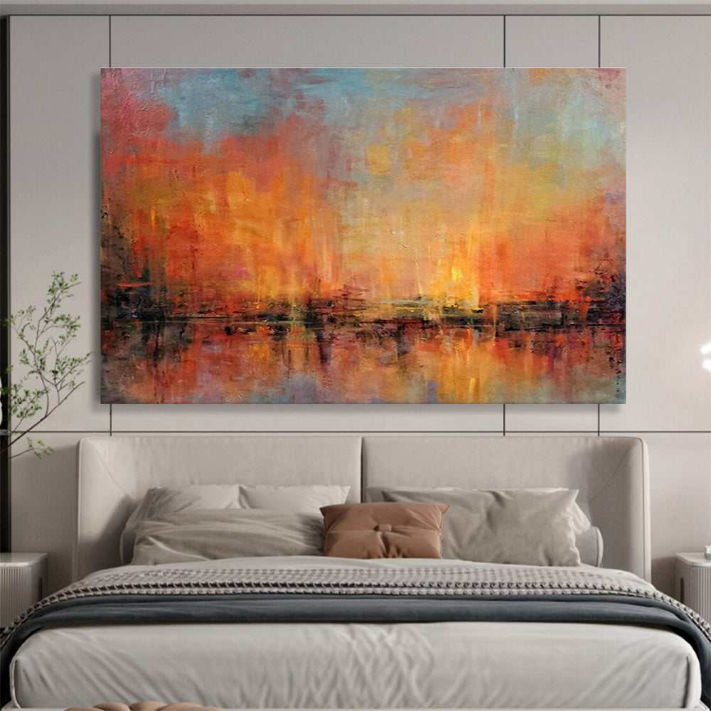 sunset abstract canvas painting design 7